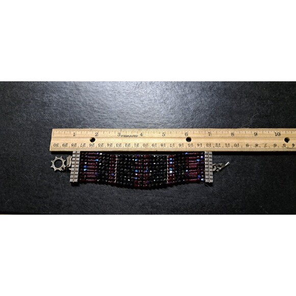 Muse sign bracelet beaded multi-strand multicolor rare rhinestone mobile - Picture 4 of 12